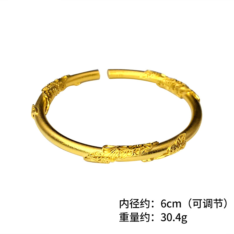 Vietnam oro clásico estilo étnico pulsera de las mujeres chapadas en oro joyería xiangsi ratán moda pulsera abierta regalo de cumpleaños