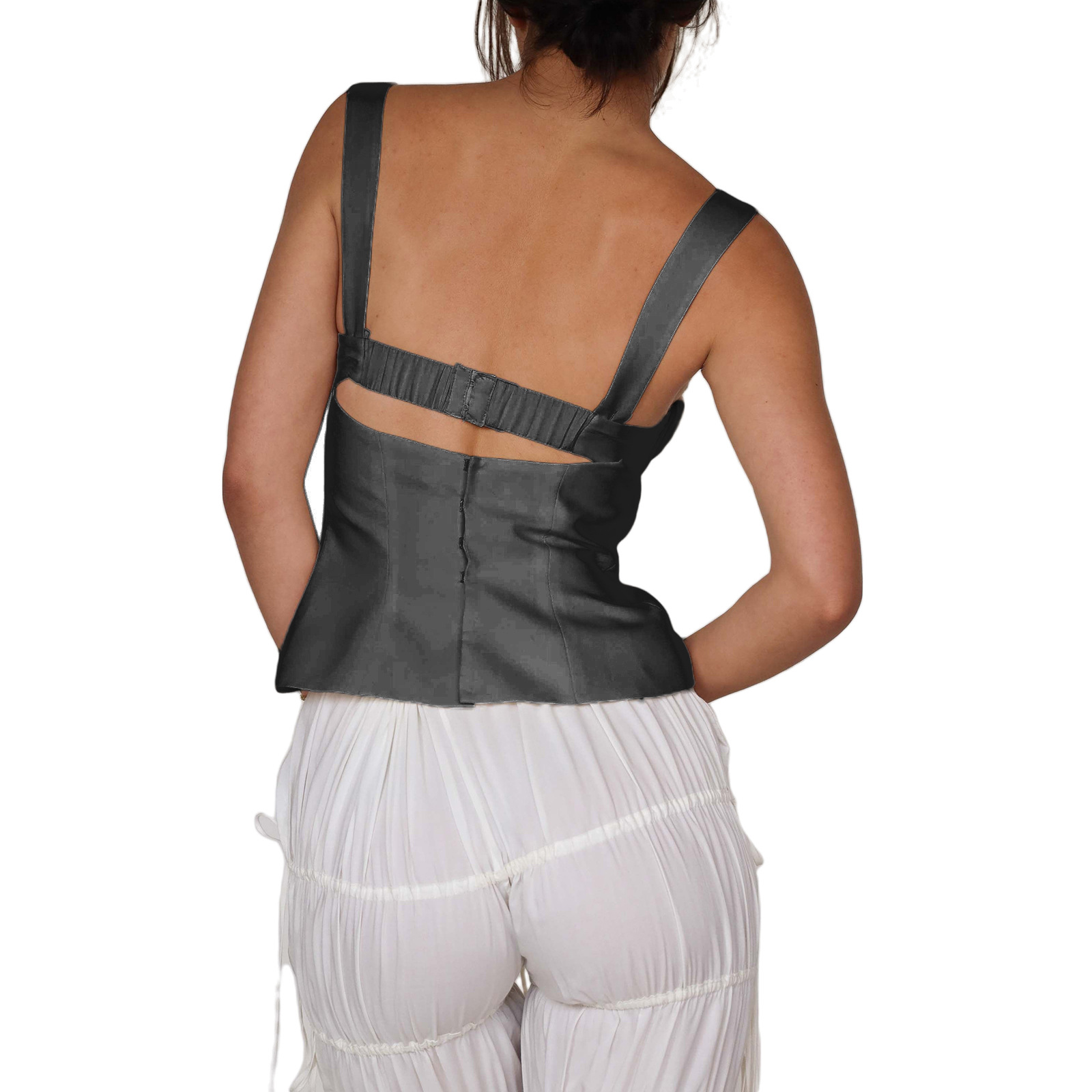 Title 10, Regata feminina com suspensórios e costas linda...