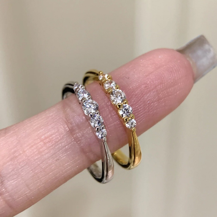 East West Oval Marquise Pear Ring Set Hypoallergenic Bezel Set Ring_voghion.com