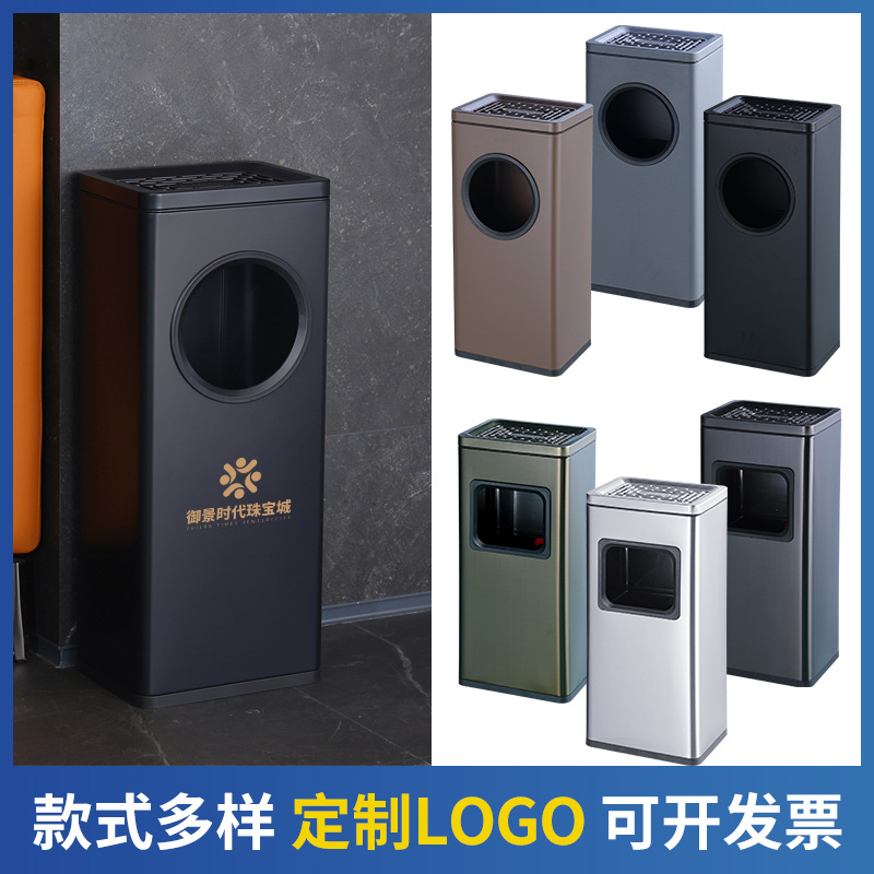 不锈钢垃圾桶商用酒店专用大堂走廊过道吸烟区电梯口立式烟灰桶
