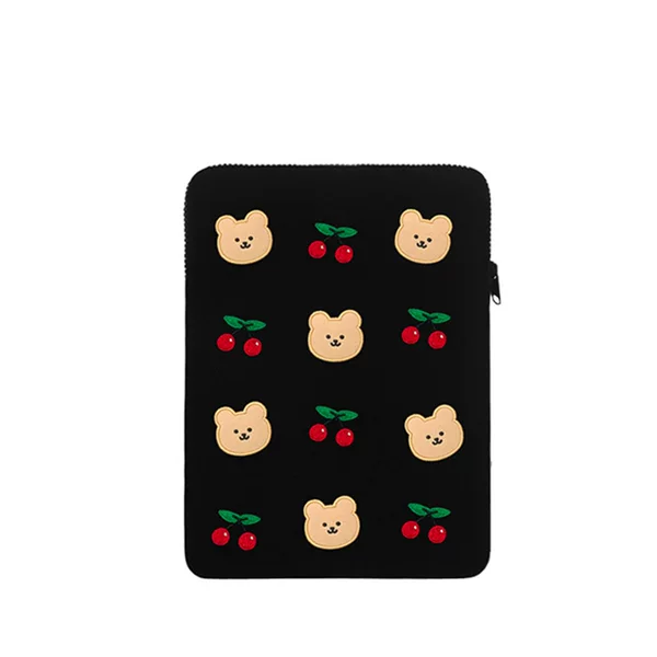 Korea ins cute cherry bear 11 inch ipad flat liner bag air3 10.5 inch protective case storage bag