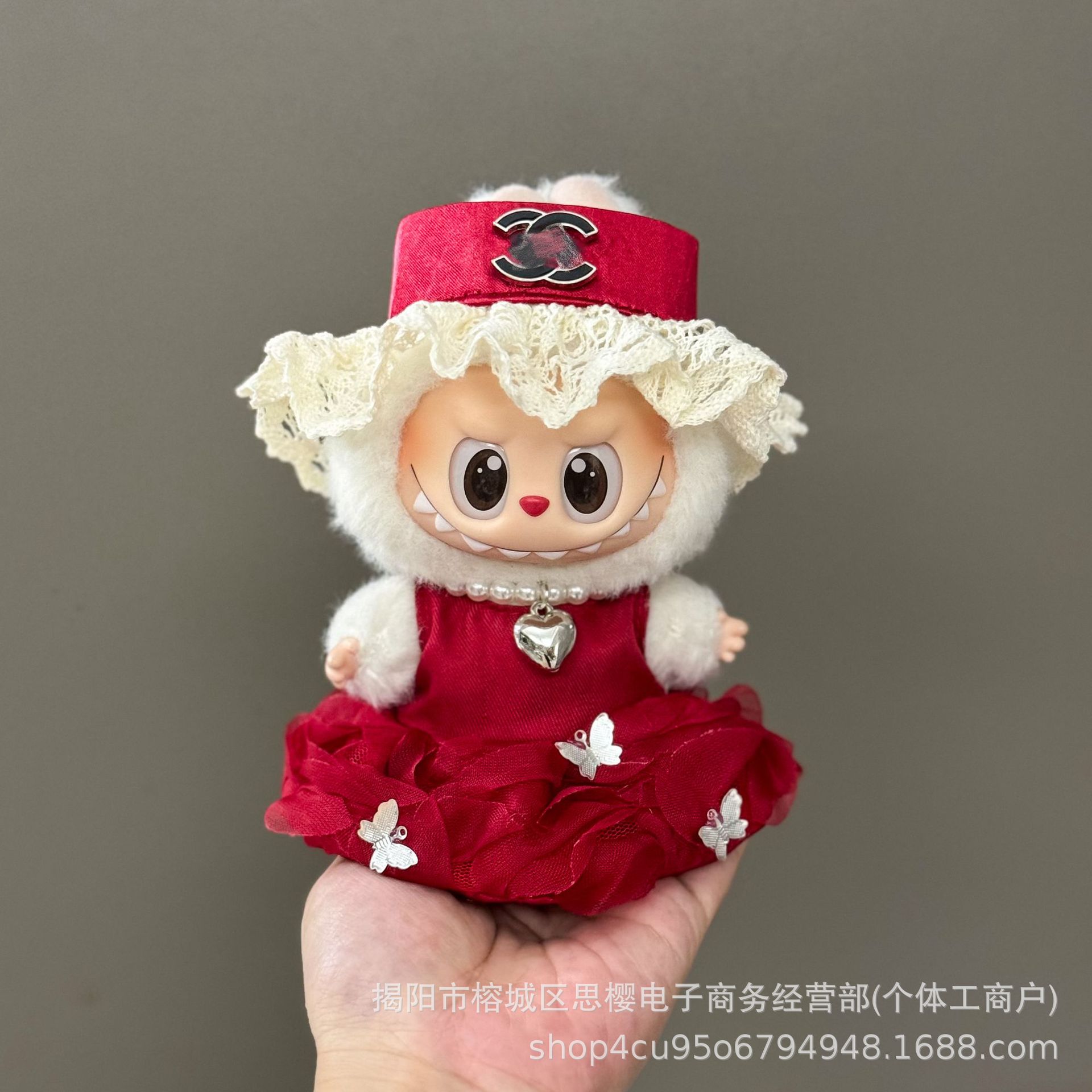 Ropa exclusiva para muñeco Labubu – prendas de peluche 17 cm, falda y traje para primera y segunda generación