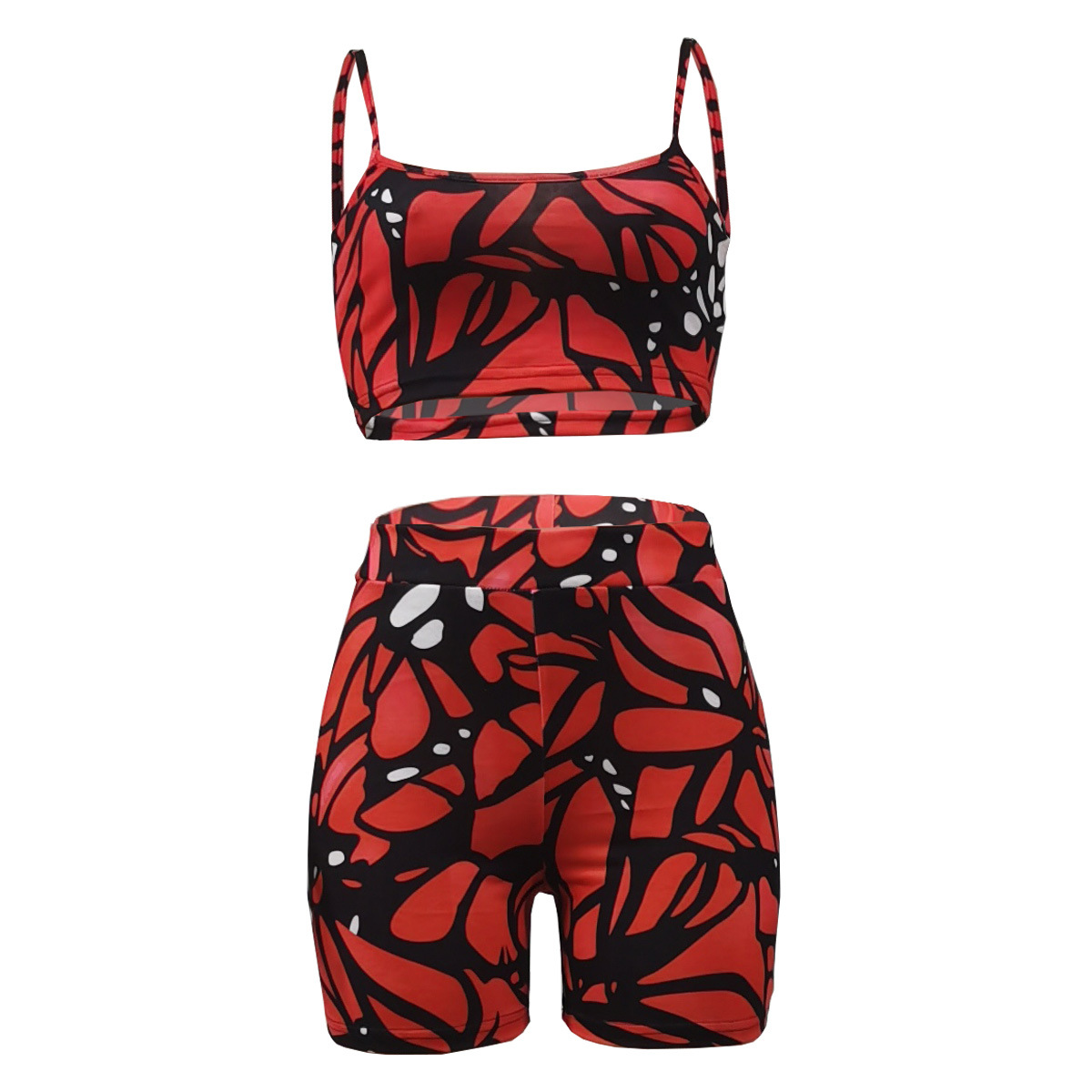 fashion casual printed shorts two-piece trousers set NSSJW58869