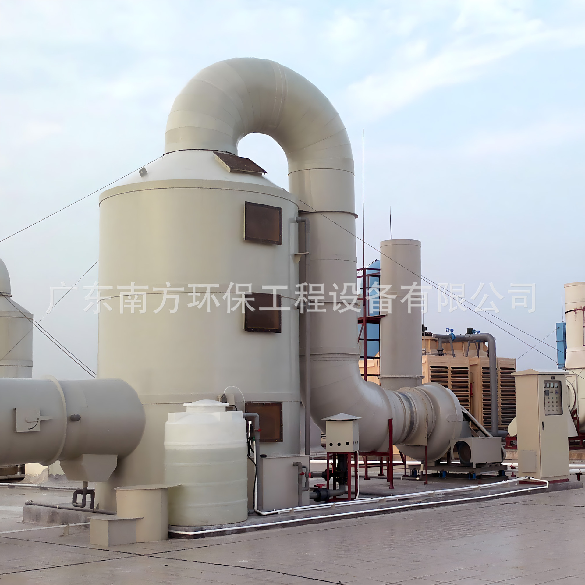 铁王流体阀门铸造酸洗磷化槽酸雾废气净化成套工程设备 达标验收