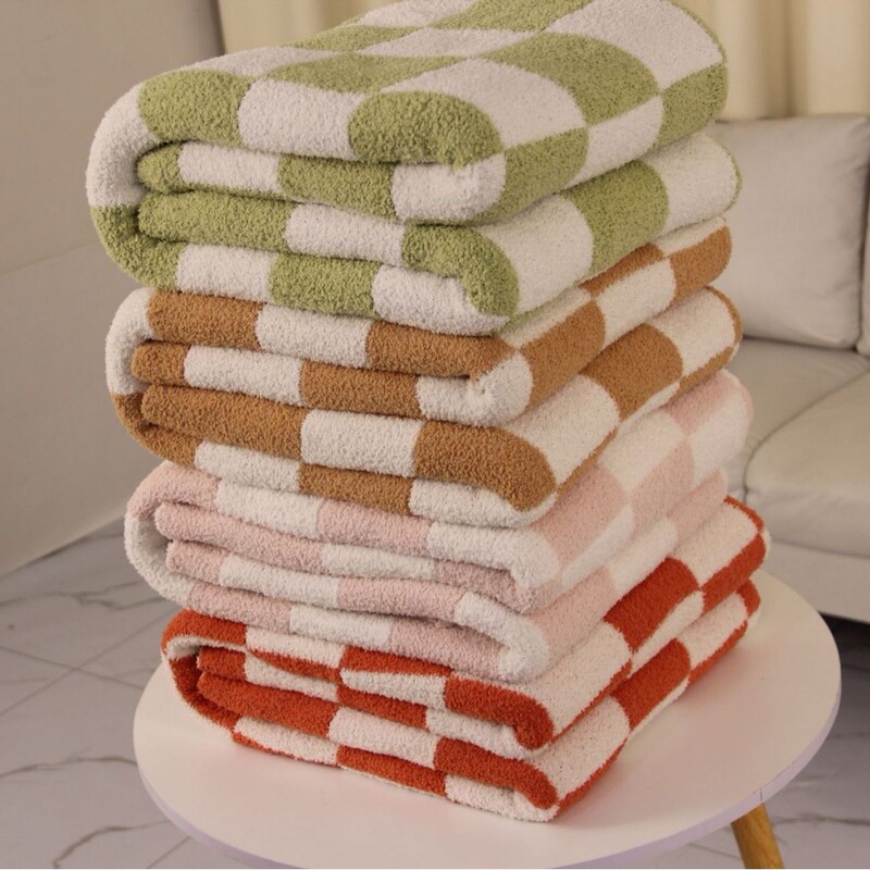 Blanket Sofa Blanket Cross-Border Wholesale Four Seasons Nap Blanket Nordic Air Conditioning Blanket Thickened Warm Quality Foreign Trade Amazon