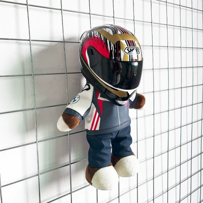 Motosiklet dəbilqələri – AGV motorcycle gift racing - height-28cm-royal-blue-blue-and-white-leather-bear-shoei-fortune-cat-upgraded-version