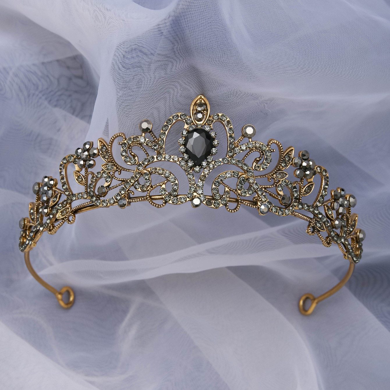 Boda europea y americana nupcial corona tocado cristal cumpleaños accesorios para el pelo boda estudio reina pelo corona diadema pelo accesorios