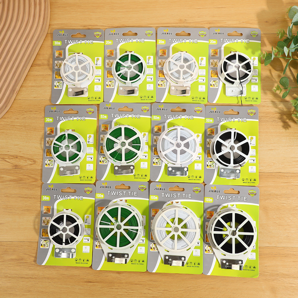 植物捆绑扎绳外塑铁丝园林资料扎线PE爬藤支架捆扎线藤蔓绿植