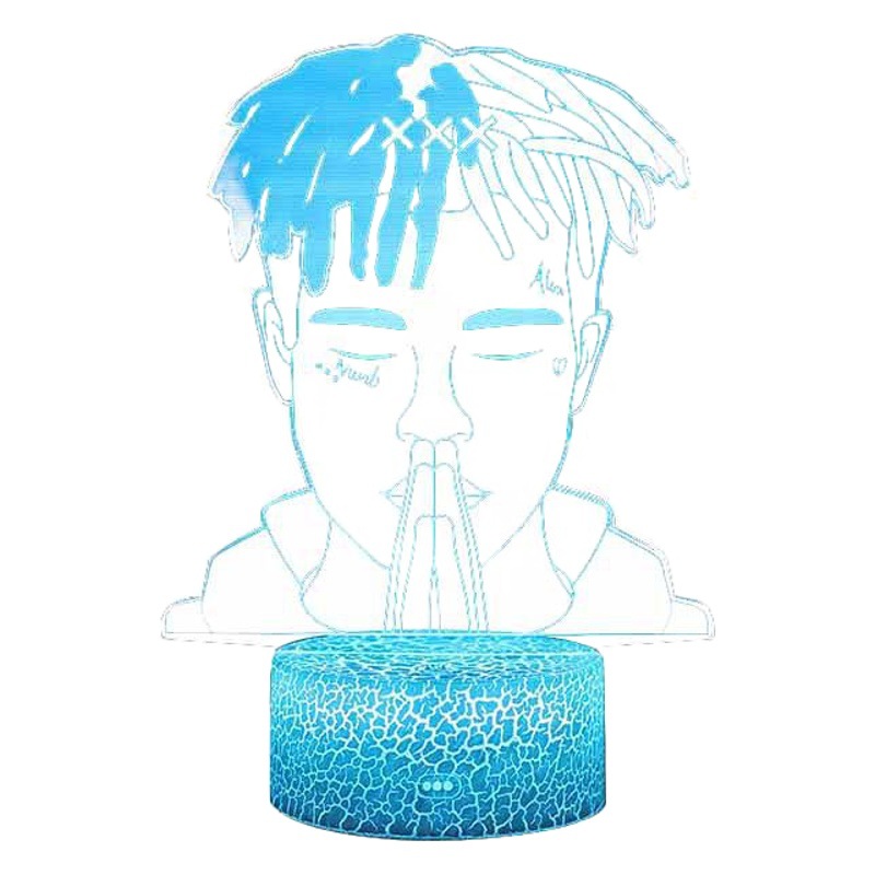 Comercio electrónico transfronterizo Venta caliente Jackson cantante de música Serie 3D luz de la noche colorida lámpara de mesa táctil regalo creativo Luz