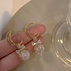 Brand cute fashionable design earrings from pearl with bow, internet celebrity