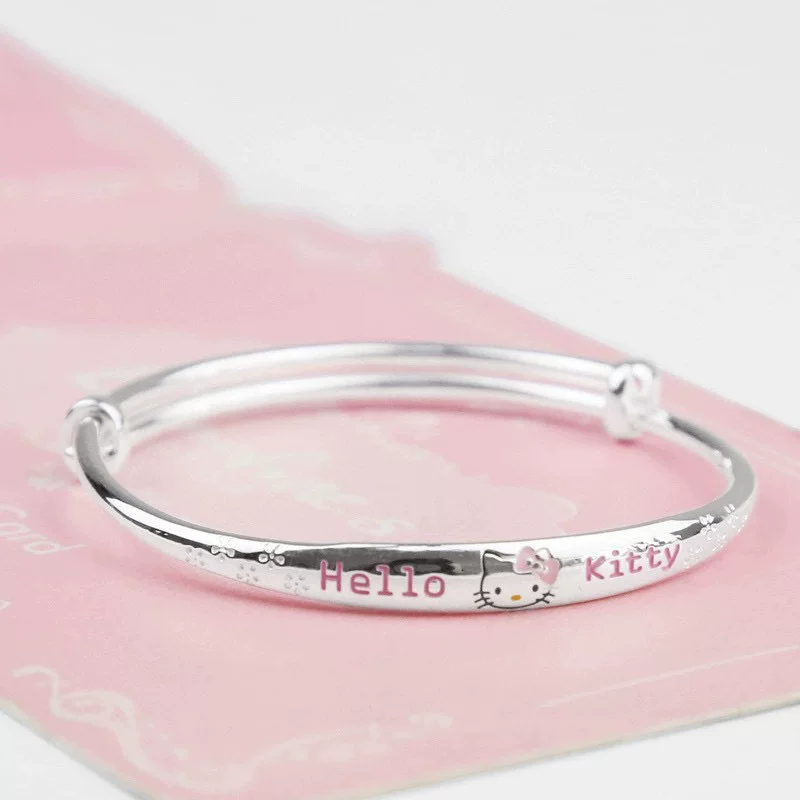 Hello kitty, fashionable silver bracelet