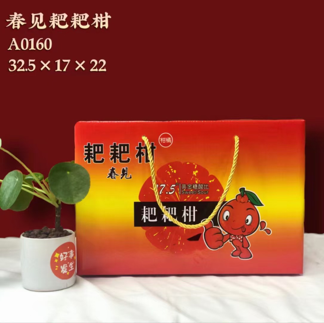 【仅空盒】包装盒春见耙耙柑水果礼盒手提纸箱满礼品纸盒子