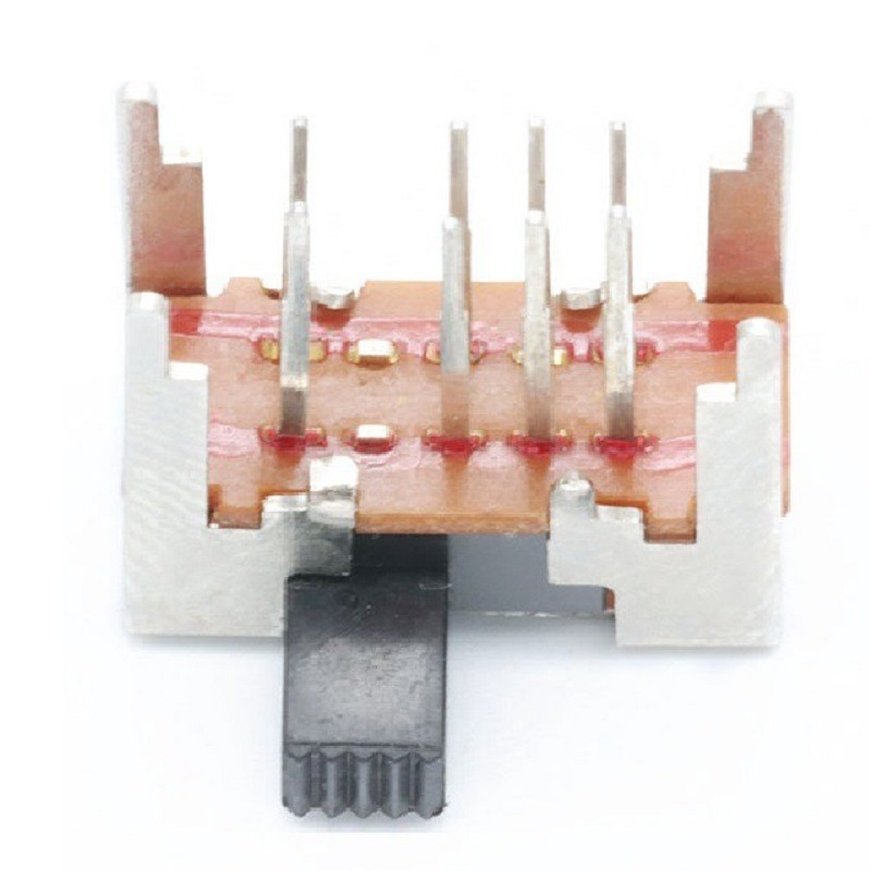 双极3档拨动开关2P3T 3位滑动开关卧式  3档滑动开关三档8脚