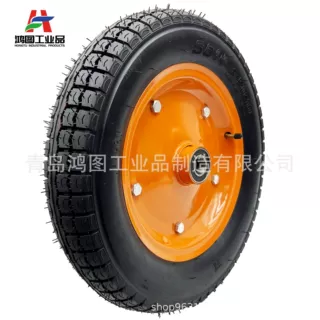 工厂定制17寸3.50-10橡胶充气轮胎高载重型脚轮手推车工具车轮子