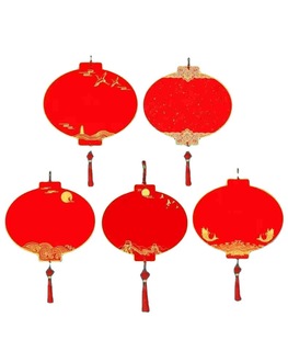 New Year Luca Lantern Calligraphy Blank Hard Card Xuan Paper Wannian Red Dou Square Thickened Red Paper Brush