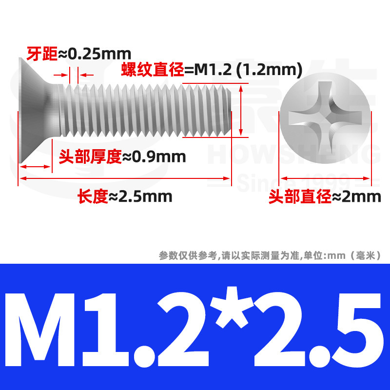 304ステンレスネジのネジの十字溝の平頭のネジのKMの機械の糸の小さいネジのm 2m 3m 4m 5m 6|undefined