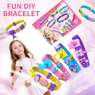 Cross-Border Children's Handmade DIY Educational Beaded Friendship Bracelet Pattern Letter Bracelet Set Girls Toys Wholesale
