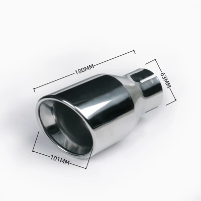Exhaust pipe, with blue-plated rolled edge and - 02-510510163
