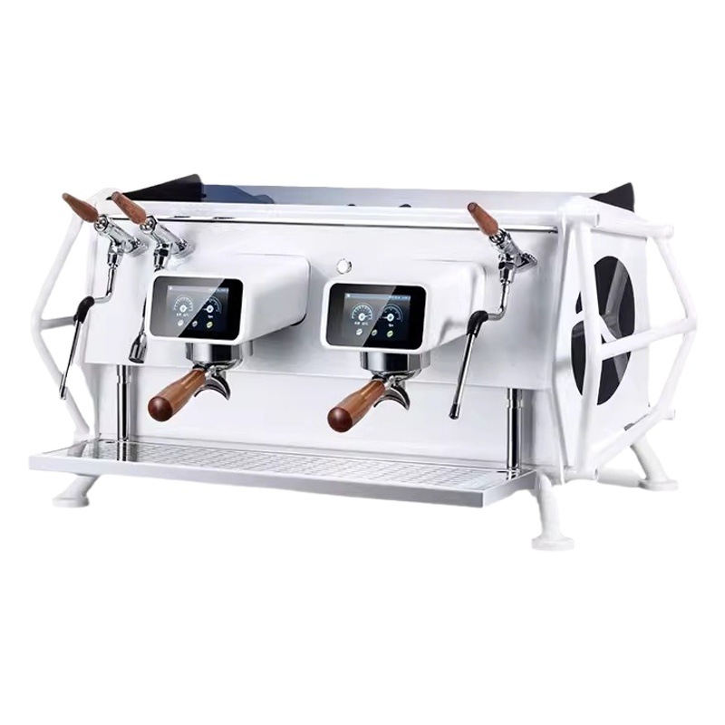 Máquina de café comercial Bismarck, máquina de extracción de café semiautomática de doble cabeza, cafetería italiana