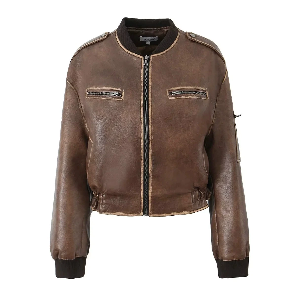 Autumn retro brown jacket, American style