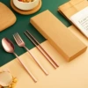 Golden set, gift box, pink gold, 3 piece set