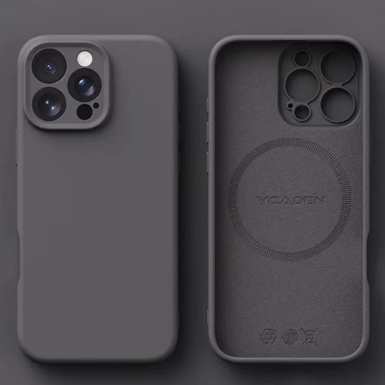 Подходит для iPhone17pro max высококлассный магнитный жидкий силиконовый мягкий чехол Apple 16 прочный магнитный мягкий чехол 1514