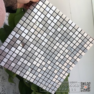 Metal Aluminum Plastic Panel Mosaic Self-Adhesive Tile Silver Moisture-Proof Background Wall Bar Shoe Cabinet Ktv Hotel Wall Sticker
