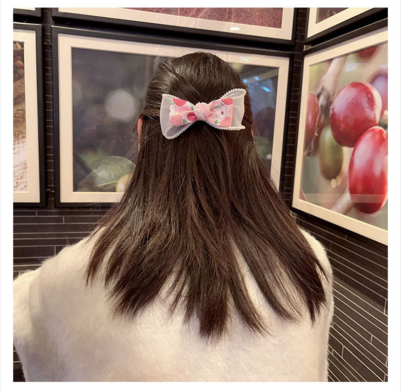 15g Weight Hair Clip Hair Accessories Type 1 Piece Quantity Holiday, Daily Occasion Cloth Material Pastoral Girl'S Bow Knot Cloth Hair Clip