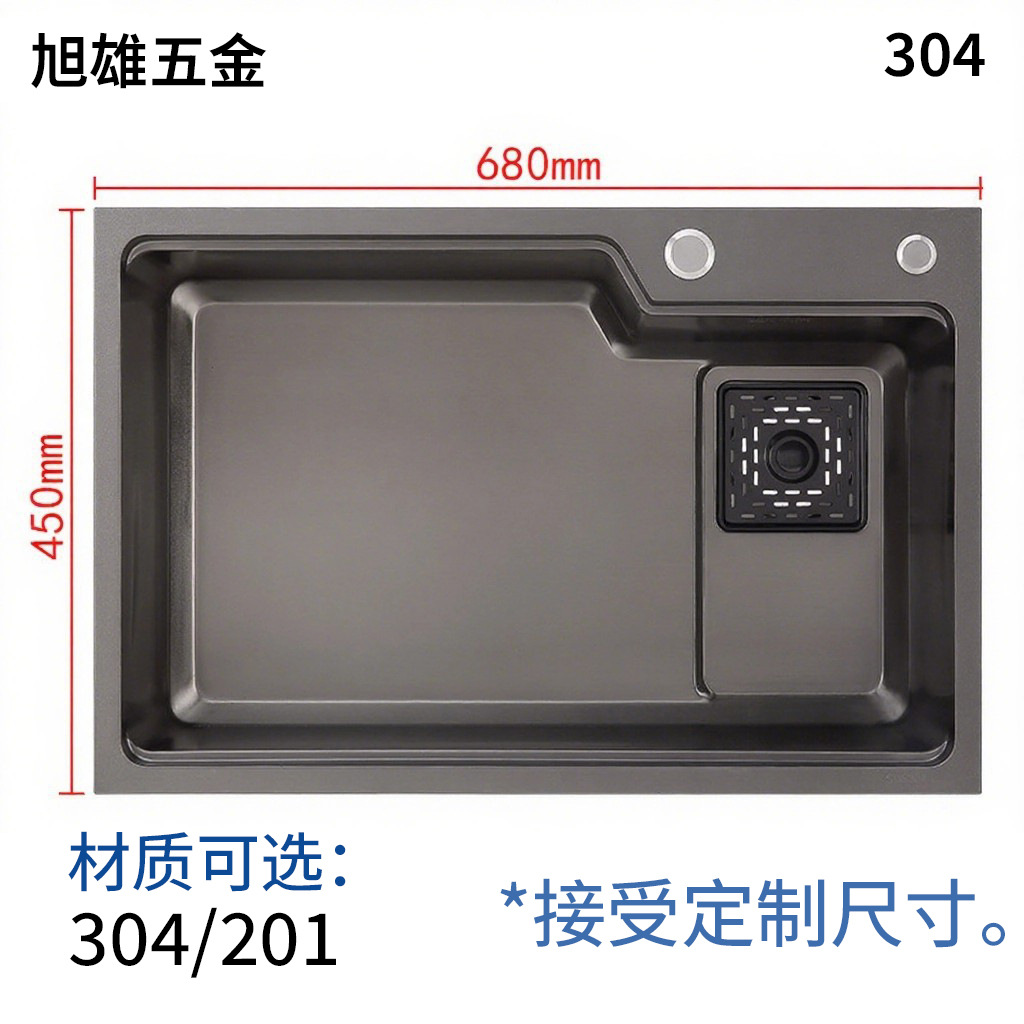 Cocina de acero inoxidable lavabo de acero inoxidable lavabo de doble ranura de una sola ranura lavabo integral espesado lavabo manual lavabo de platos