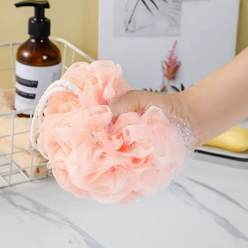 Мочалка-пуф (loofah), мягкая сетка для ванны, прочная, в ассортименте цветов, 10–60 г