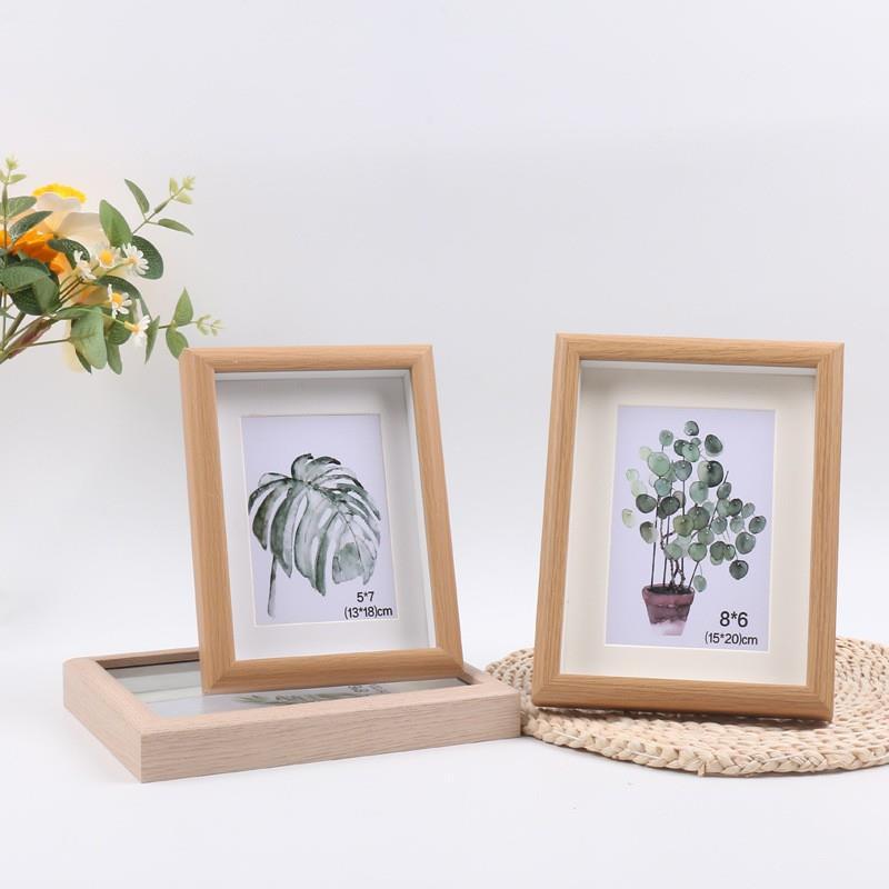 ✅ Wooden Three-Dimensional Hollow Photo Frame Display Stand Plant Specimen Framing Picture Frame Children's Oil Painting Wall Hanging Picture Frame Wholesale