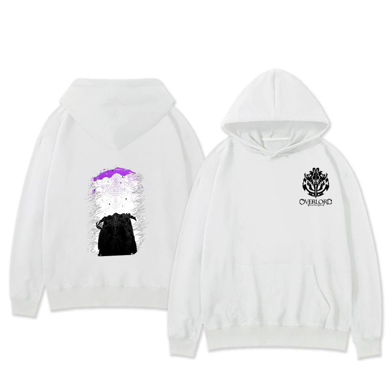 Suéter con capucha perimetral del rey de los muertos OVERLORD Suéter holgado bidimensional del rey de los huesos Tendencia