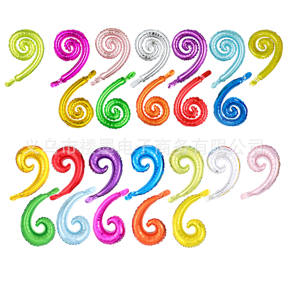New spiral decorative balloon aluminum film balloon balloon ball…