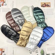 跨境免洗羽绒棉连指手套 户外运动防水防风保暖加绒加厚手套男女