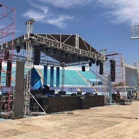 外贸创笙外销舞台 铝合金展览展示灯光音箱厂家直销螺丝架展示架