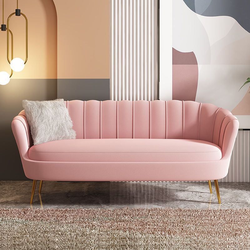 Red sofá dormitorio doble nórdico pequeño tipo de lujo sala de estar tienda de ropa de alquiler pequeño sofá de tres
