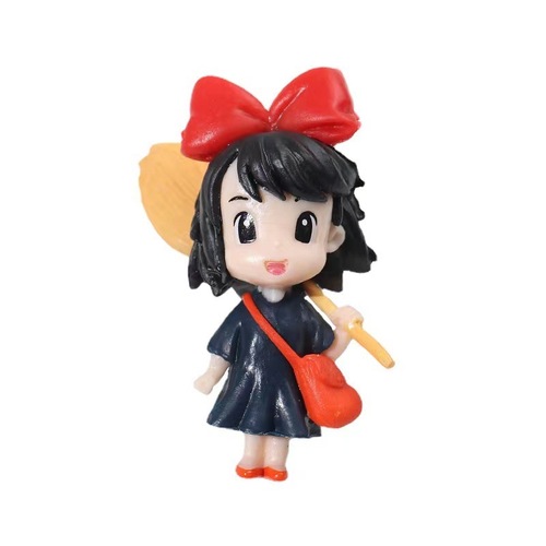 Suspended Hayao Miyazaki broom girl fish tank landscaping decorative ornaments aquarium living room ornamental interior floating pendant