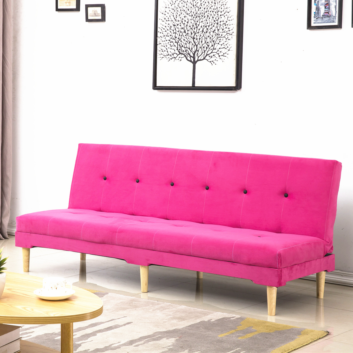 Fábrica directa sofá pequeño tipo simple cama plegable alquiler de alquiler económico esquina sala de estar dormitorio tienda al mediodía