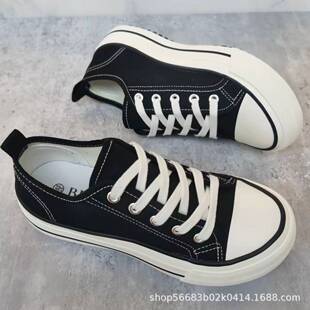 Beier 6388 spring canvas shoes women's shoes 2023 new popular all-match Street shooting casual flat cloth shoes sneakers