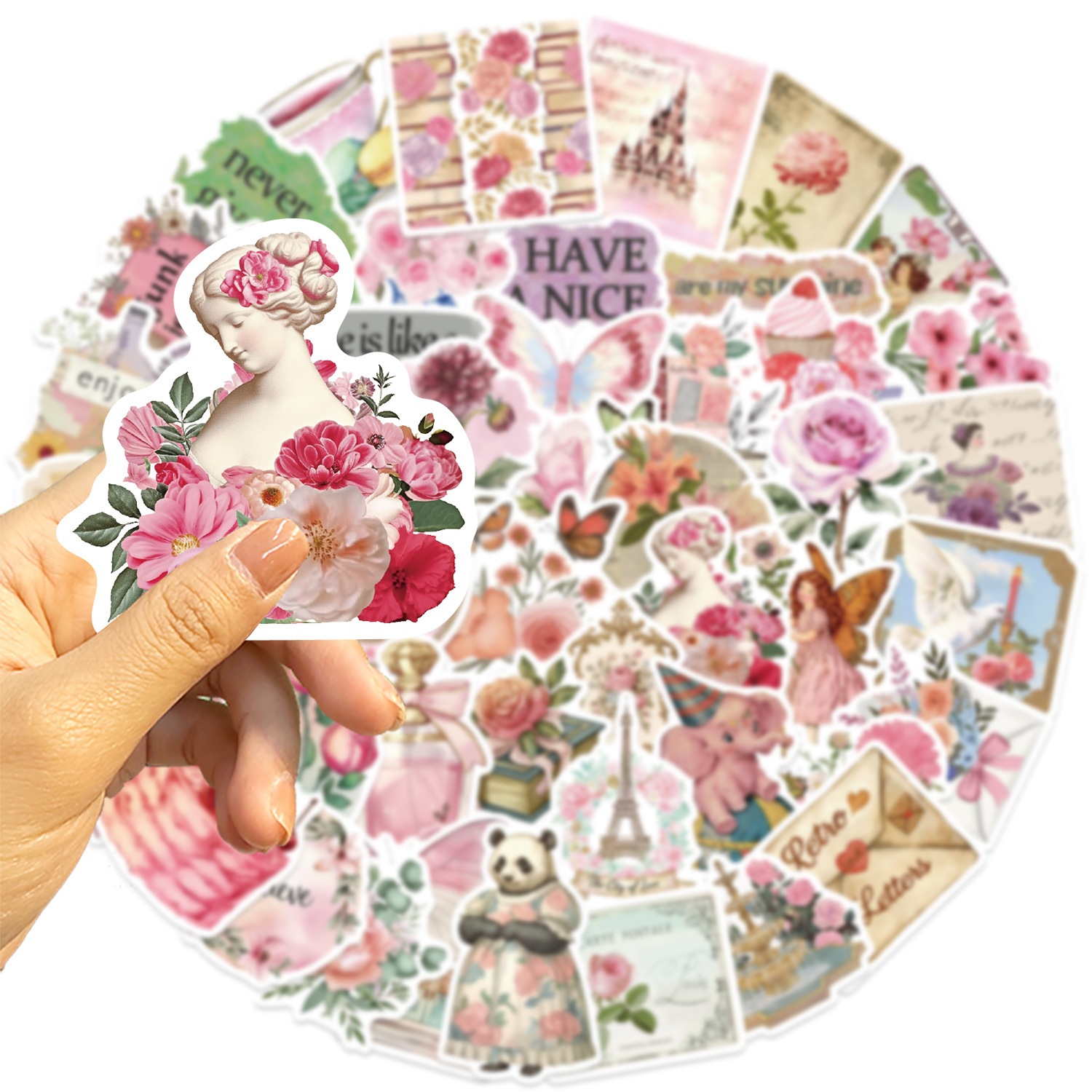 22g Weight Stickers Stationery Type 1 Set Quantity School Occasion PVC self-adhesive Material Cartoon Pattern Cute Style 1 Set Cartoon School PVC Self-adhesive Cute Stickers 6