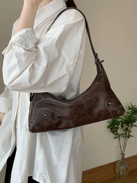 Niche Vintage Maillard Underarm Bag Women's 2024 Autumn and Winter New Stylist All-match Large Capacity Shoulder Crossbody Bag