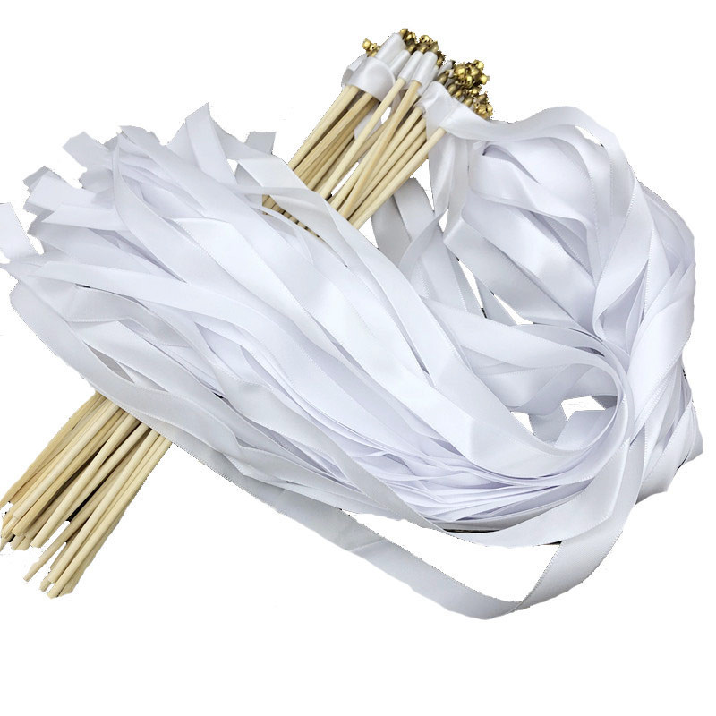 European and American Wedding Colorful Ribbon Fairy Wand Magic Wand Ribbon Garland Decoration Party Wedding Supplies Factory Direct Sale