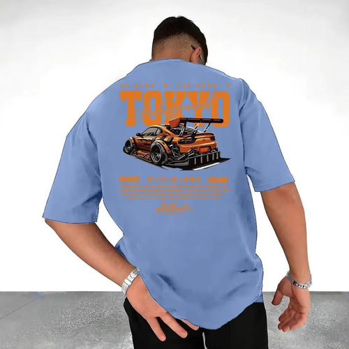 American Retro Racing Suit Short Sleeve T-Shirt for Men and Women, 2025 Summer Trend Brand Versatile Short Sleeve Hip-Hop Street Style
