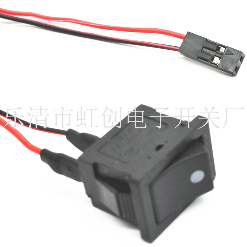 电脑开机按键开关 2P杜邦端子 POWER SW  KCD1 自复位 开机杜邦线