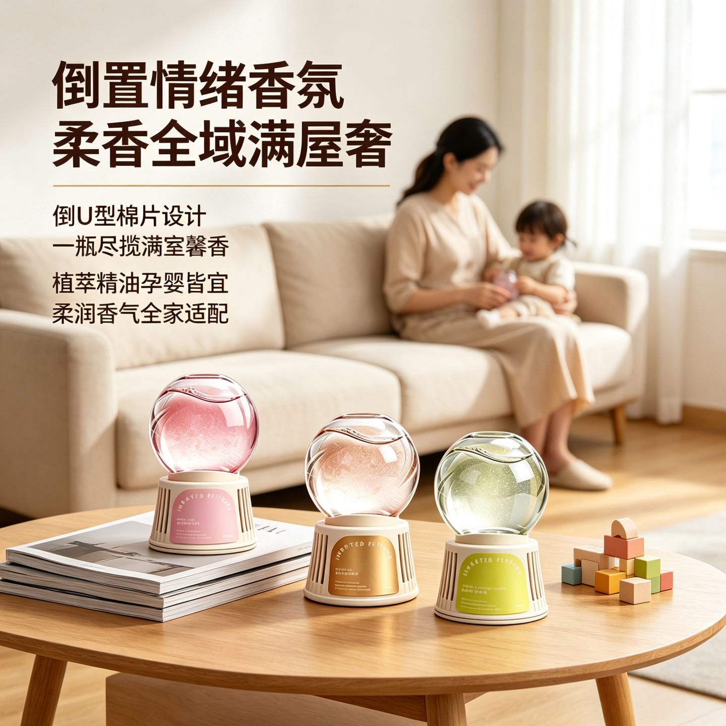 Inverted design aromatherapy deodorizer, air freshener with long-lasting fragrance, high-grade fragrance for bathrooms, effectively eliminates odors