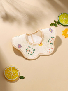Gauze cotton children's waterproof eating bib for new born, summer scarf 5