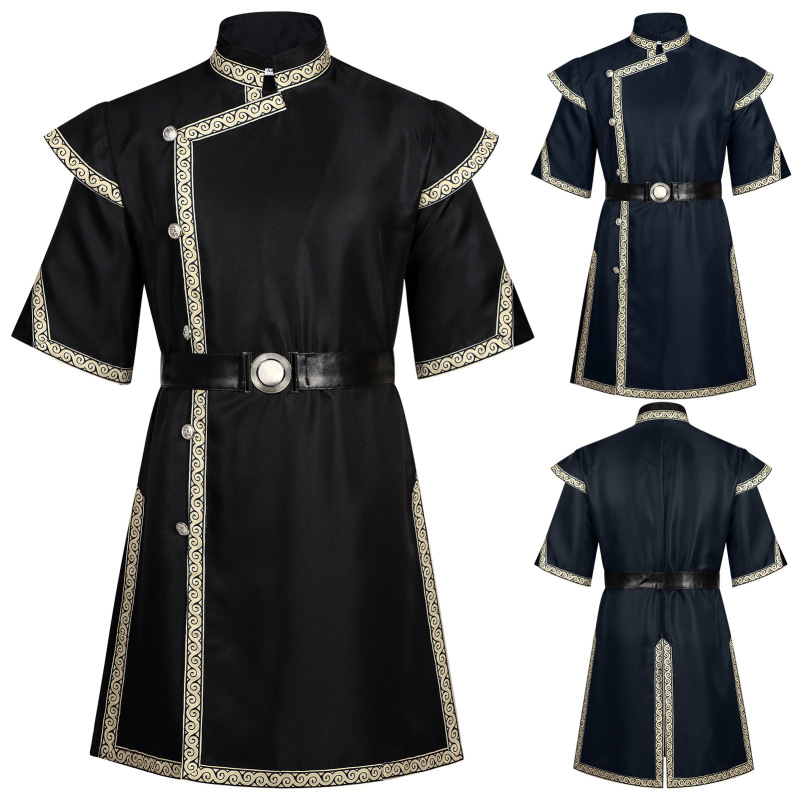 Medieval Renaissance Viking-Style Tunic Knight Pirate Mercenary Warrior Cosplay Costume