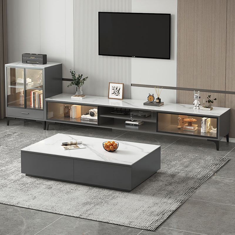 Gabinete de televisión de barra larga de tabla de roca sala de estar mesa de té combinación doméstica moderna y simple dormitorio pequeño