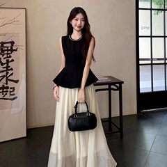 夏服、気質、韓国風ソルト系、軽くて大人っぽい、今年人気の美しいスカート、ツーピーススーツのセット