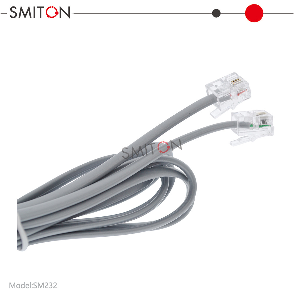 sm232厂家直销 28awg电话线  电话跳线批发/RJ11電話線 1.5米